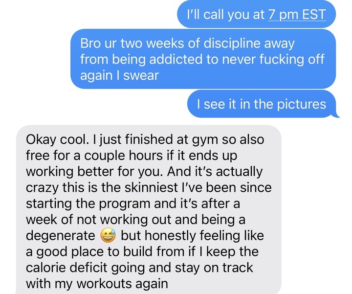 Client testimonial — discipline