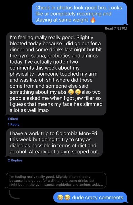 Client testimonial — body recomp